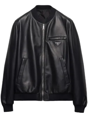 Prada nappa leather bomber jacket