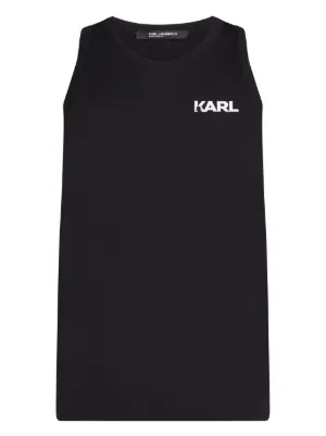 Karl Lagerfeld logo beach tank top