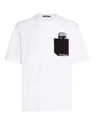 Karl Lagerfeld Ikon peek-a-boo pocket relaxed t-shirt