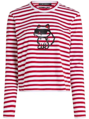 Karl Lagerfeld Ikon stripe-print t-shirt