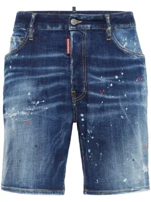 DSQUARED2 paint-splatter shorts