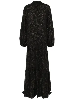 NISSA glitter-detail maxi dress