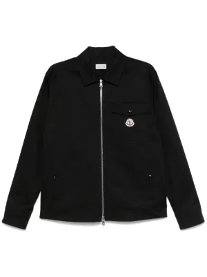 Moncler zip-up gabardine shirt jacket