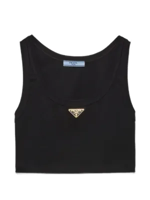 Prada jersey cropped top
