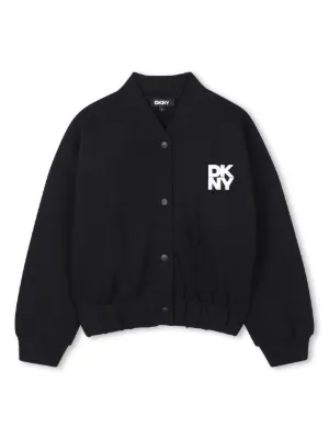 Dkny Kids logo-print bomber jacket