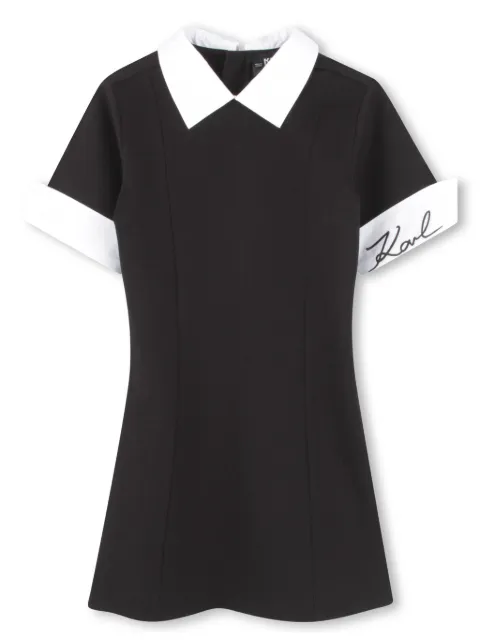 Karl Lagerfeld Kids logo-embroidered dress
