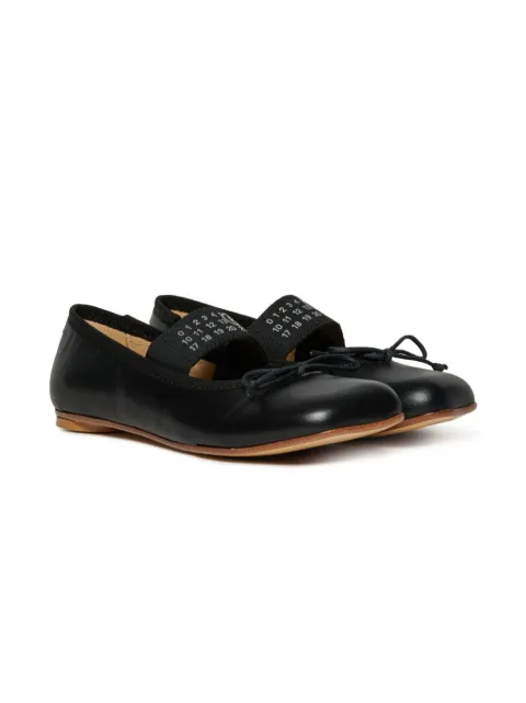 MM6 Maison Margiela Kids logo-print ballet flats