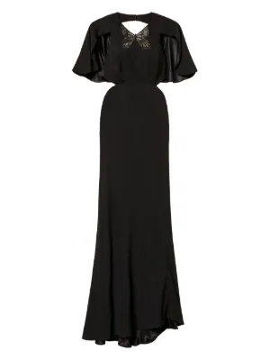 TWINSET embroided butterfly midi dress