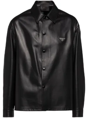 Prada leather shirt