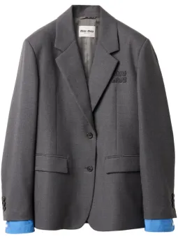 Miu Miu single-breasted gabardine blazer