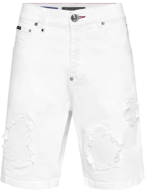 Philipp Plein denim shorts Formentera distressed