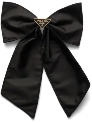 Prada logo-embellishment bow hair clip