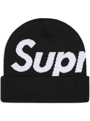 Supreme intarsia-logo beanie hat