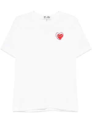 Comme Des Gar&ccedil;ons Play heart-detail T-shirt