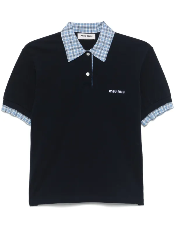 Miu Miu layered-effect polo shirt 