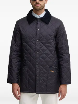 Barbour Liddesdale corduroy-collar quilted padded jacket
