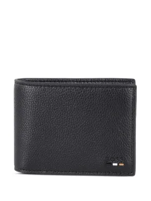BOSS grained folding wallet