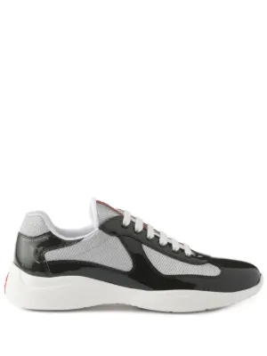 Prada patent leather and technical fabric America's cup sneakers