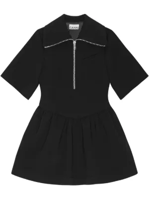 GANNI mini zip-up dress
