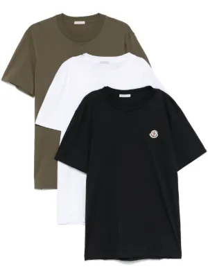 Moncler logo-patch T-shirt (set of three)