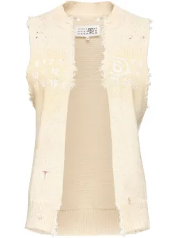 MM6 Maison Margiela Signature Numbers motif waistcoat 
