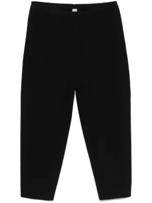 TOTEME compact knit Capri trousers black