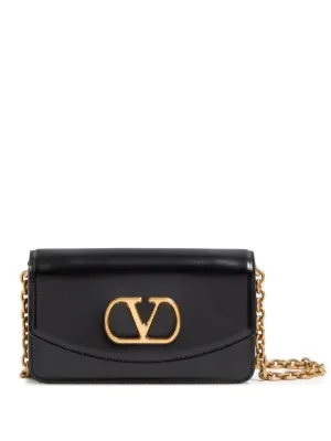 Valentino Garavani Vain clutch bag in shiny calfskin