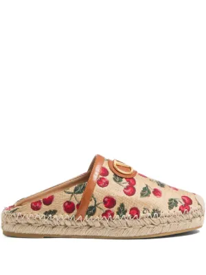 Valentino Garavani VLogo signature mule with Cherryfic motif 25mm