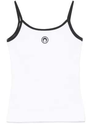 Marine Serre Moon-logo ribbed top