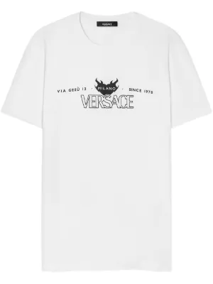 Versace printed cotton-jersey T-shirt
