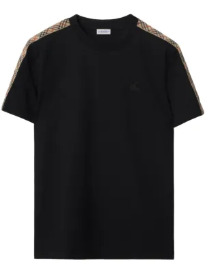 Burberry Check trim cotton T-shirt