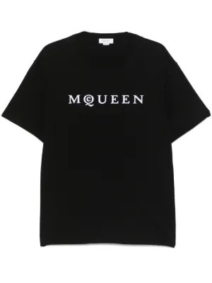 Alexander McQueen flocked-logo T-shirt