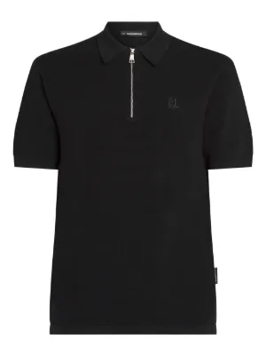 Karl Lagerfeld zip-up polo shirt