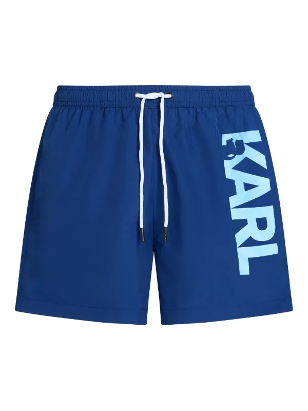 Karl Lagerfeld logo-print swim shorts