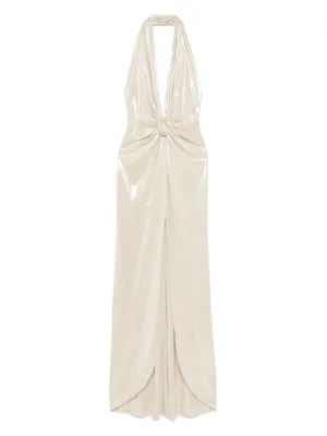 NISSA backless lamé maxi dress