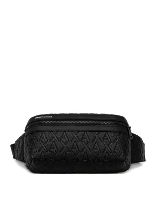 Armani Exchange logo-patterned belt bag