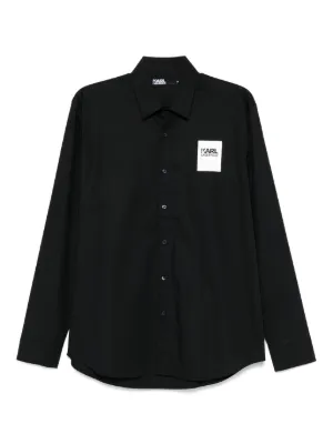 Karl Lagerfeld logo-patch shirt
