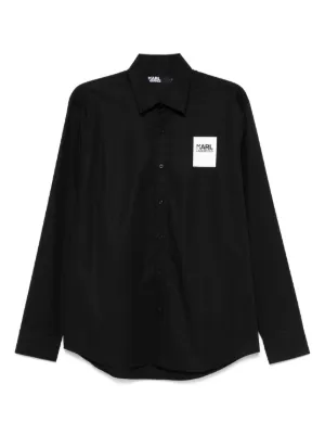 Karl Lagerfeld logo-patch shirt