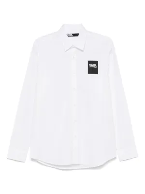 Karl Lagerfeld logo-patch shirt