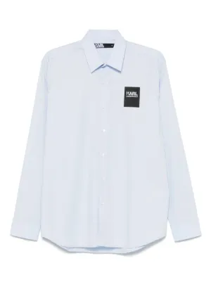 Karl Lagerfeld logo-patch shirt