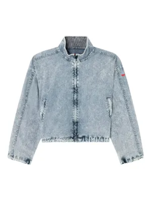 Diesel cropped jacket in recycled nylon taslan