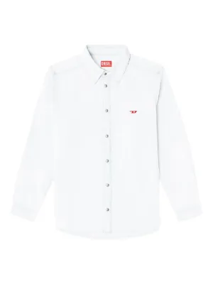 Diesel D-Simply logo-embroidered cotton shirt