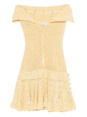 Judy Turner Danae off-shoulder crochet mini dress