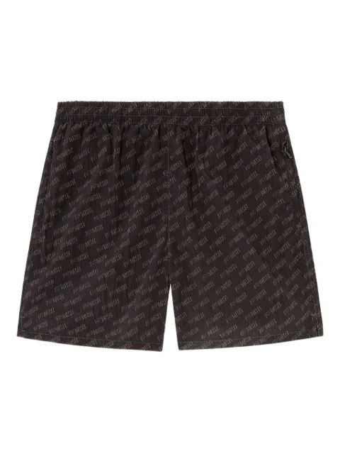 Diesel mid-length swim shorts with all-over logo
