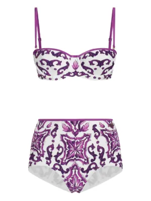 Dolce & Gabbana Maiolica-print bikini set