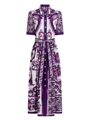 Dolce & Gabbana Majolica-print midi dress