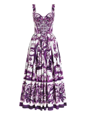 Dolce & Gabbana graphic-print midi dress