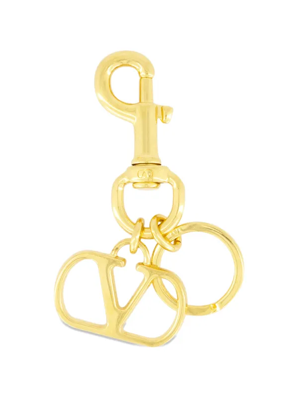 Valentino Garavani VLogo signature metal bag charm with key ring