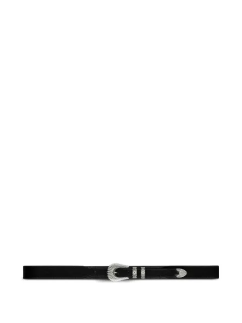 FURSAC leather silver-buckle belt