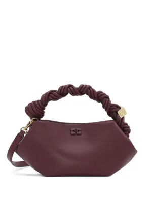 GANNI burgundy mini Bou bag